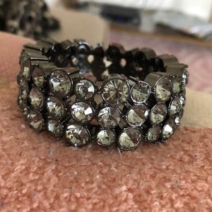 NWOT J Crew Sparkly Gunmetal Cuff Bracelet Boho